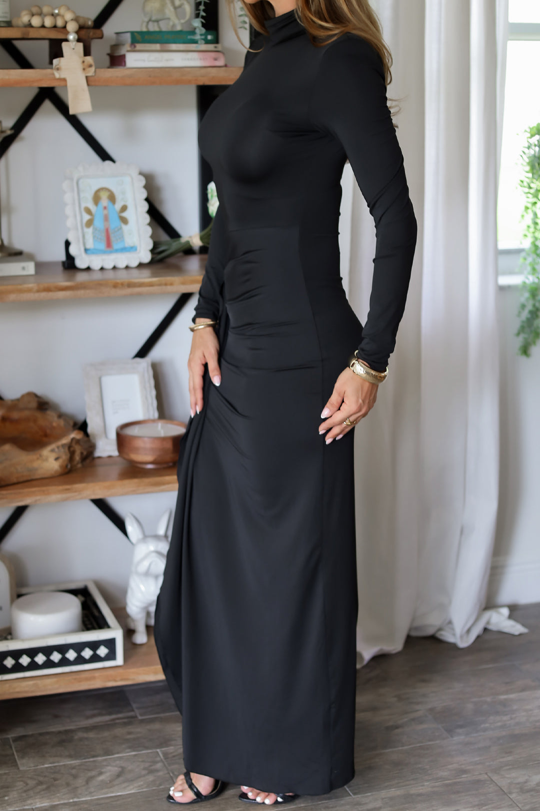Isabella Mock Neck Gown - 2 Colors