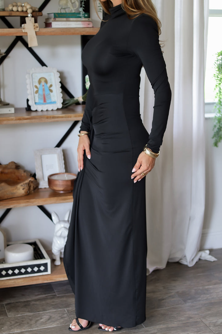 Isabella Mock Neck Gown - 2 Colors