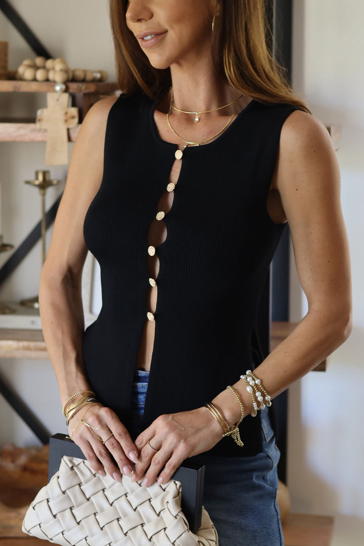 Sylvie Knitted Vest Top - 2 Colors