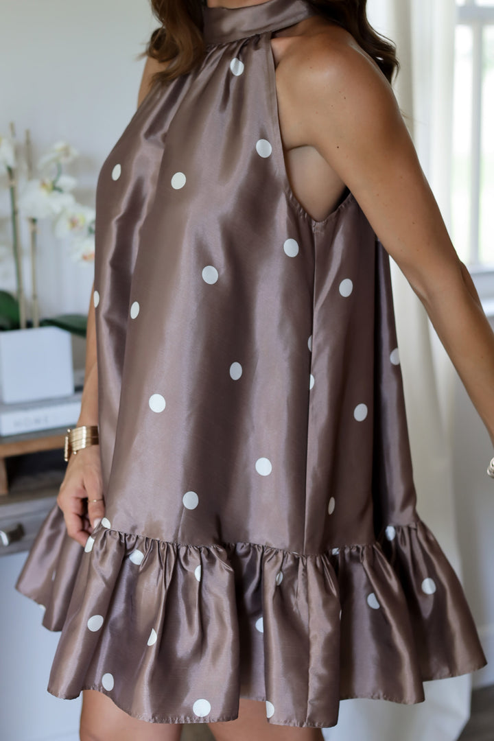 Willa Polka Dot Mini- Brown