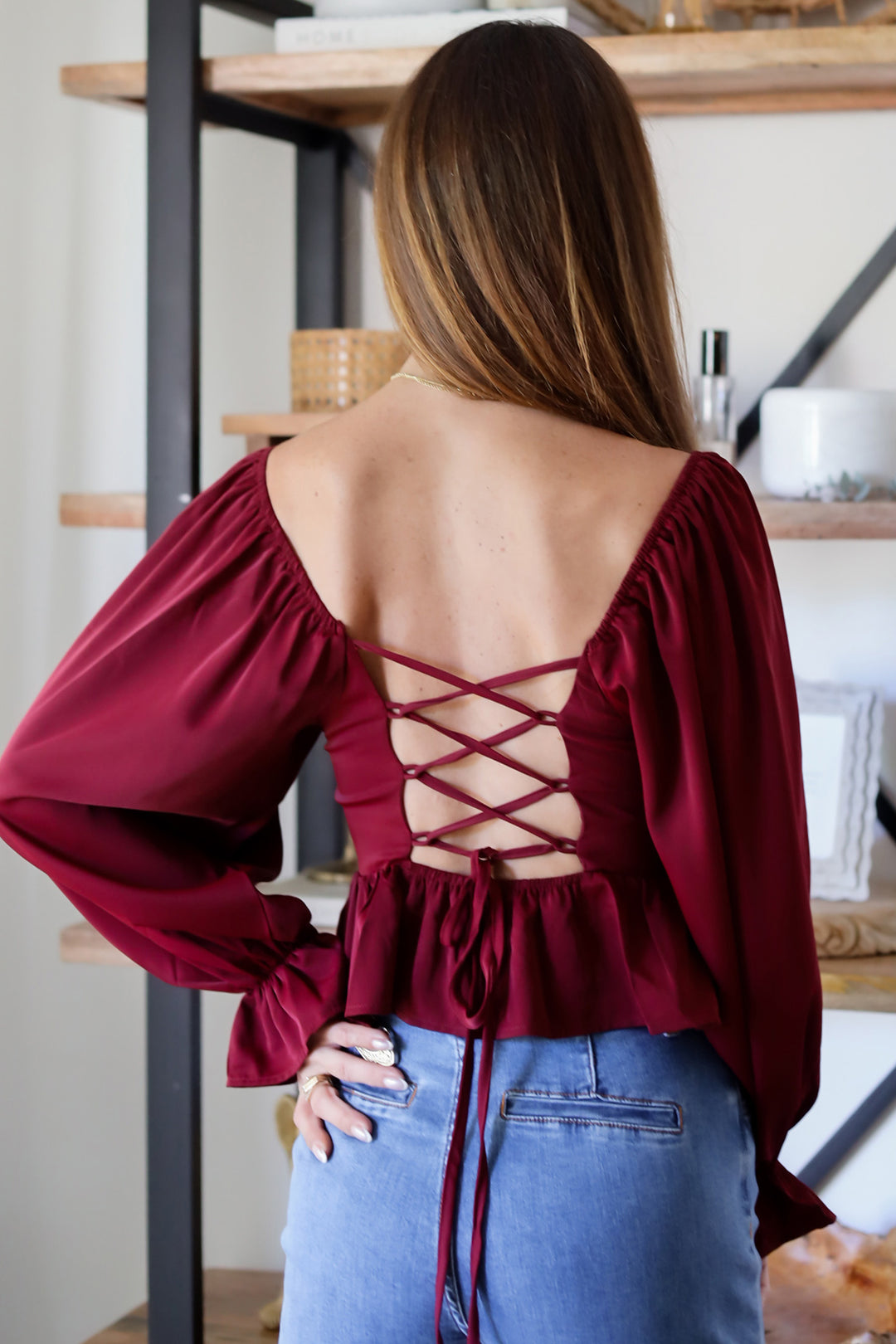 Bailey Lace Up Top