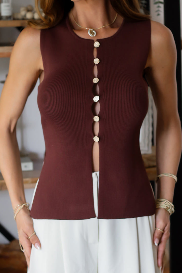 Sylvie Knitted Vest Top - 2 Colors