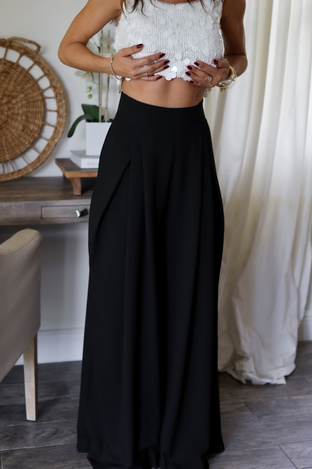 The Chloe  Palazzo Pants-Black