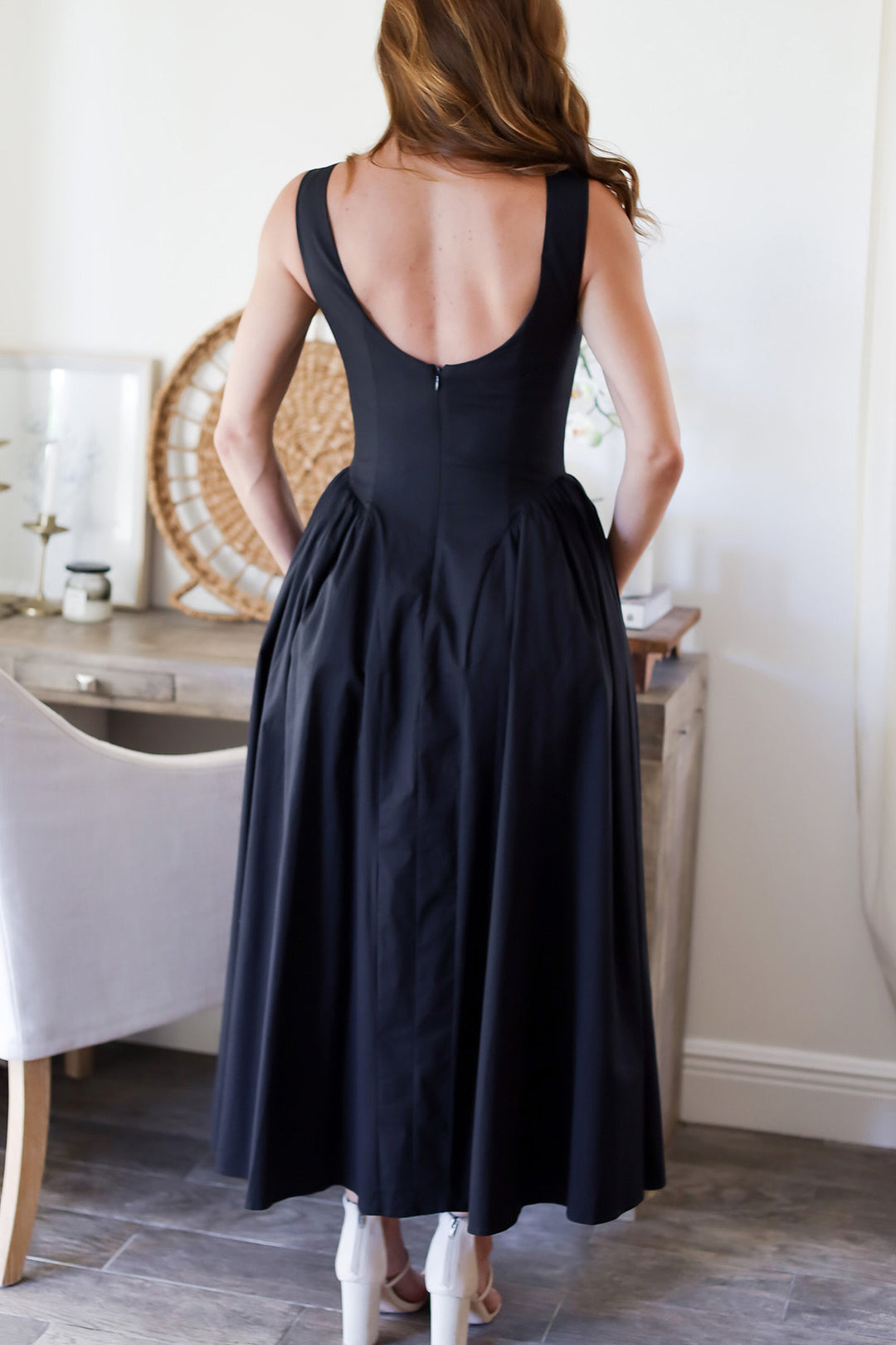 Miranda Midi Dress- Black