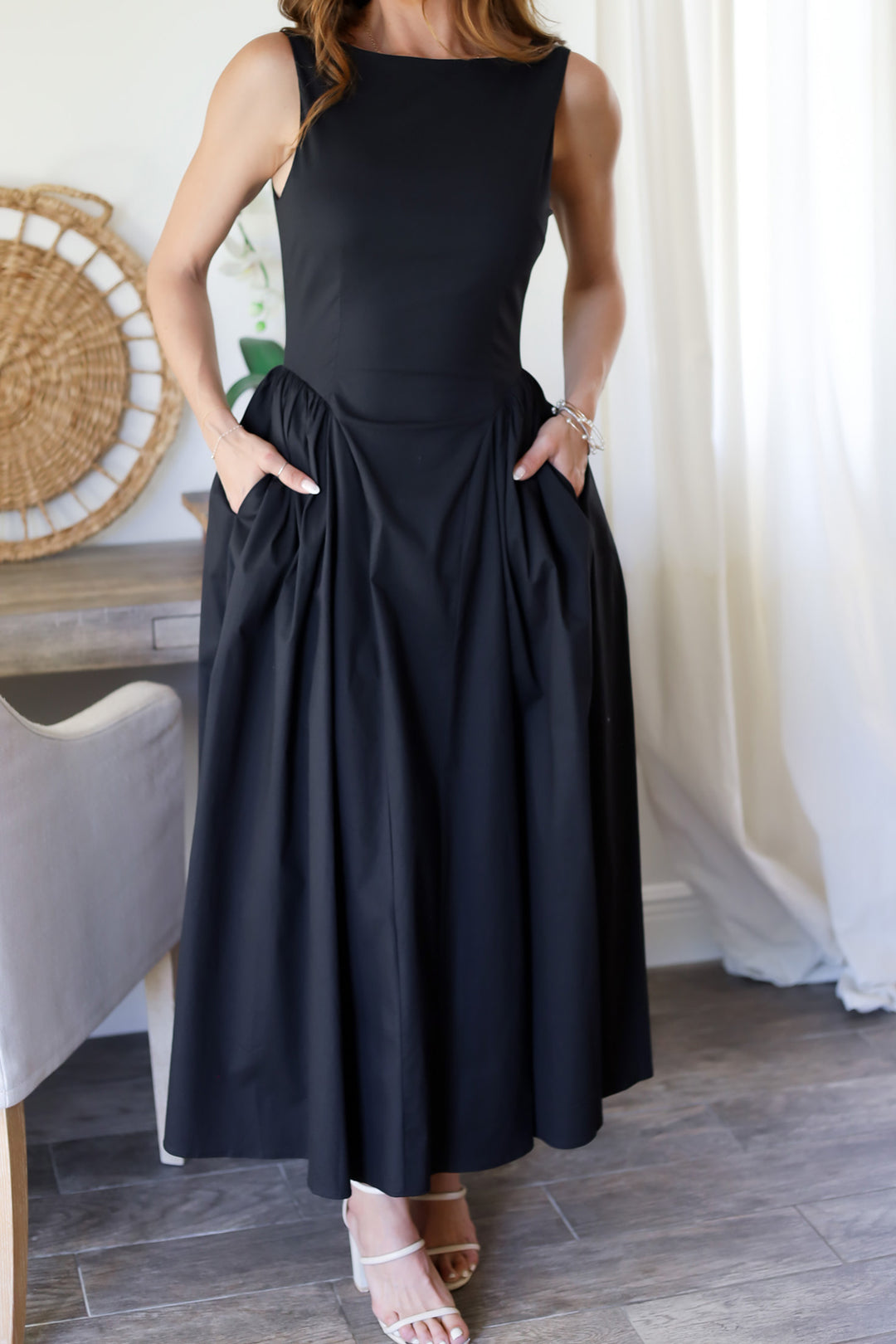 Miranda Midi Dress- Black