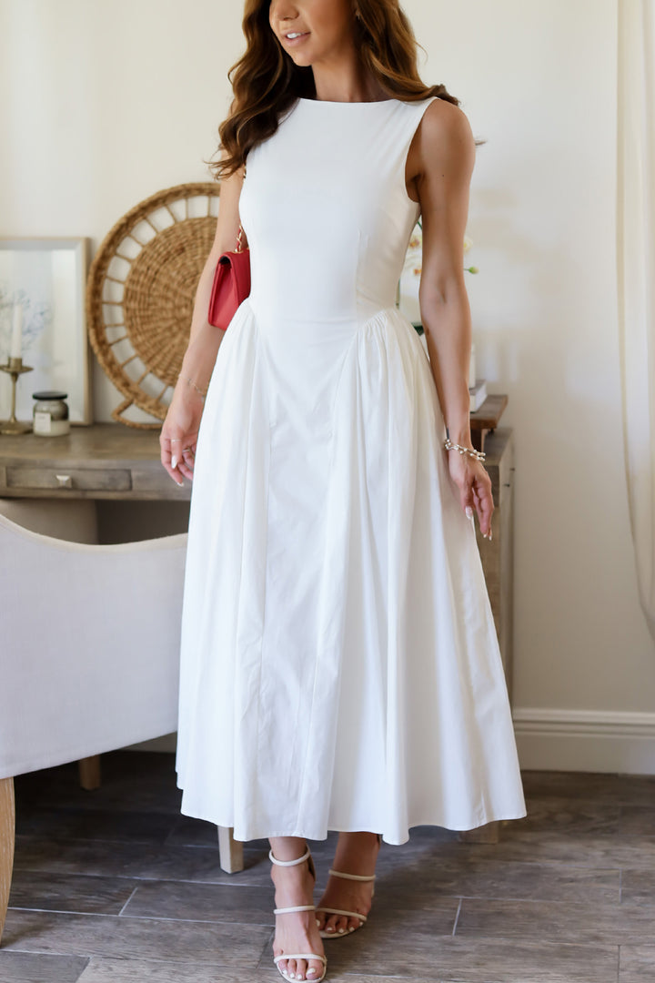 Miranda Midi Dress- Off White