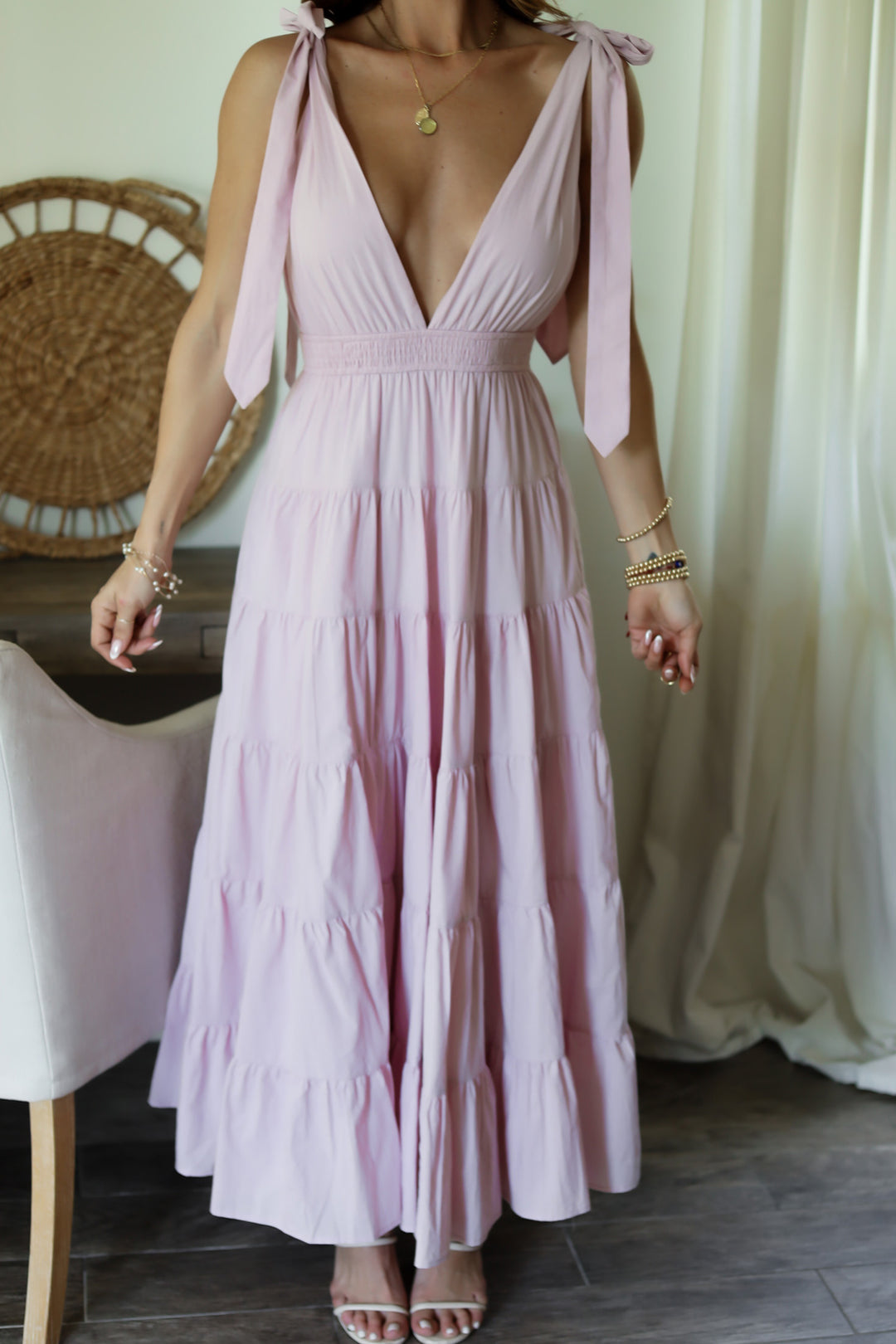 Catalina Maxi Dress- Powder Pink