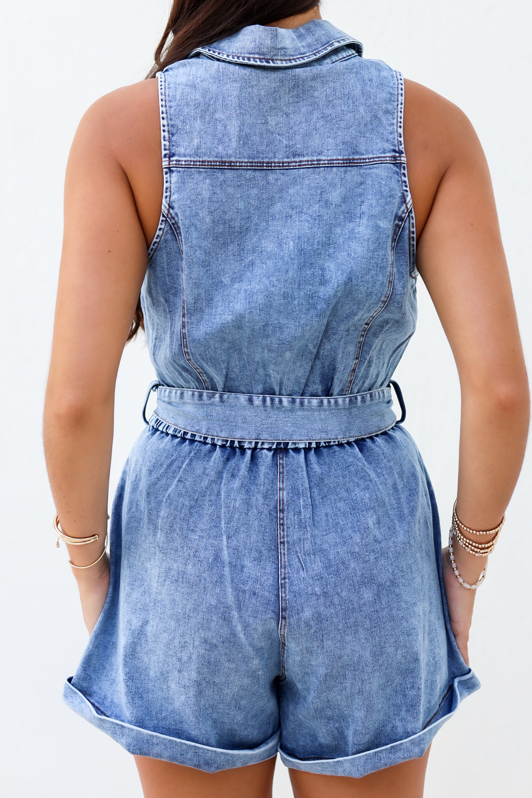 The Courtney Denim Romper