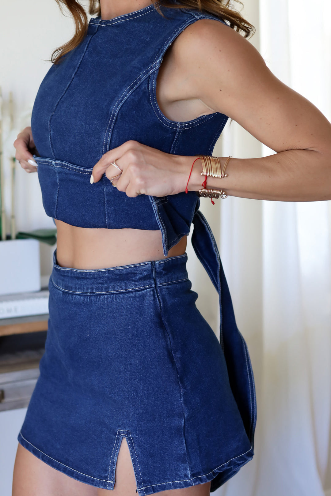 Caroline Denim Top & Skirt