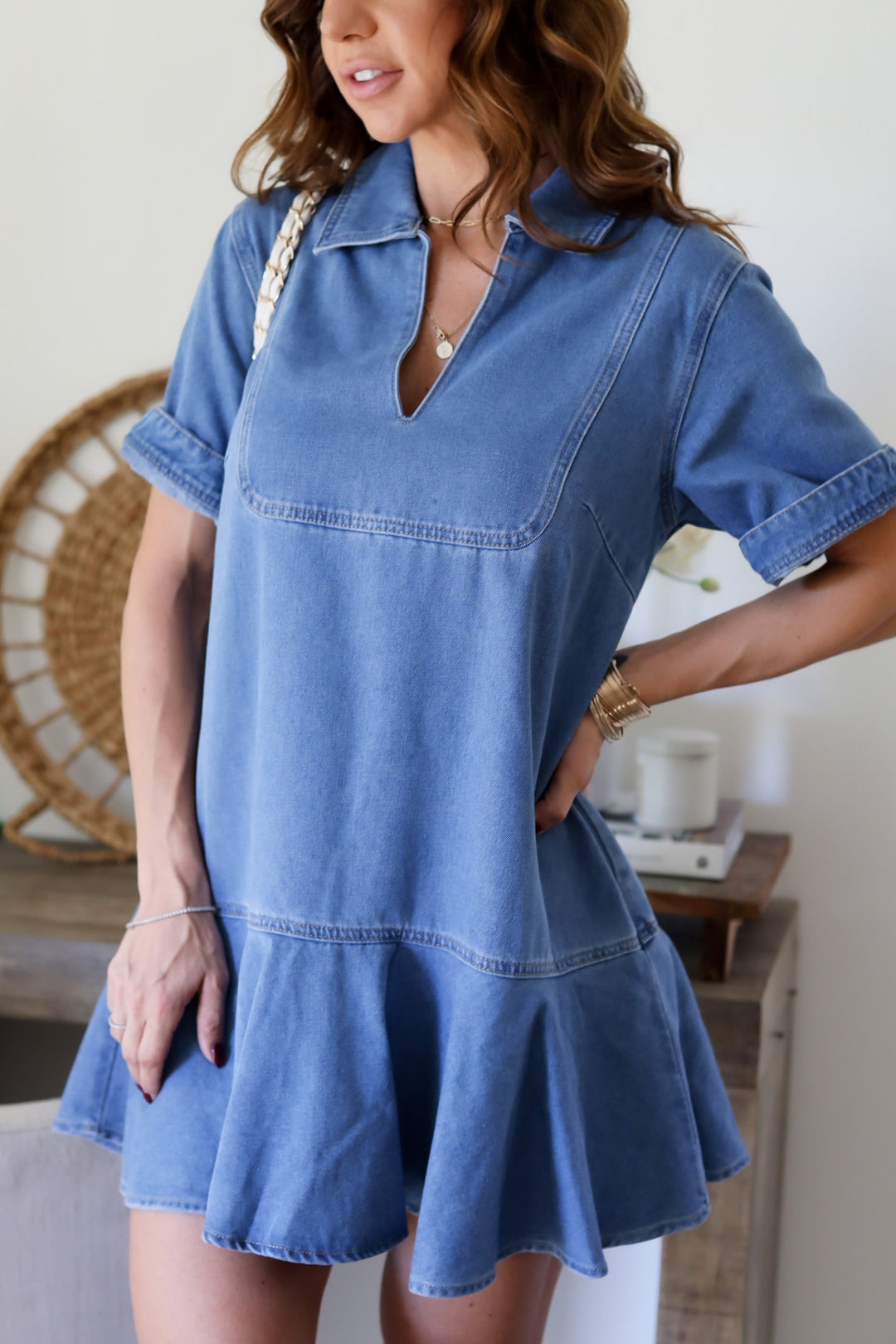 Lila Denim Mini Dress