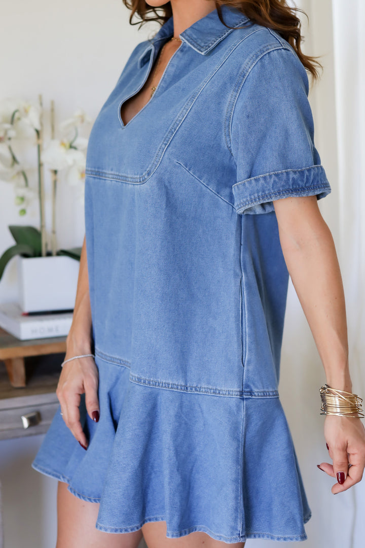 Lila Denim Mini Dress