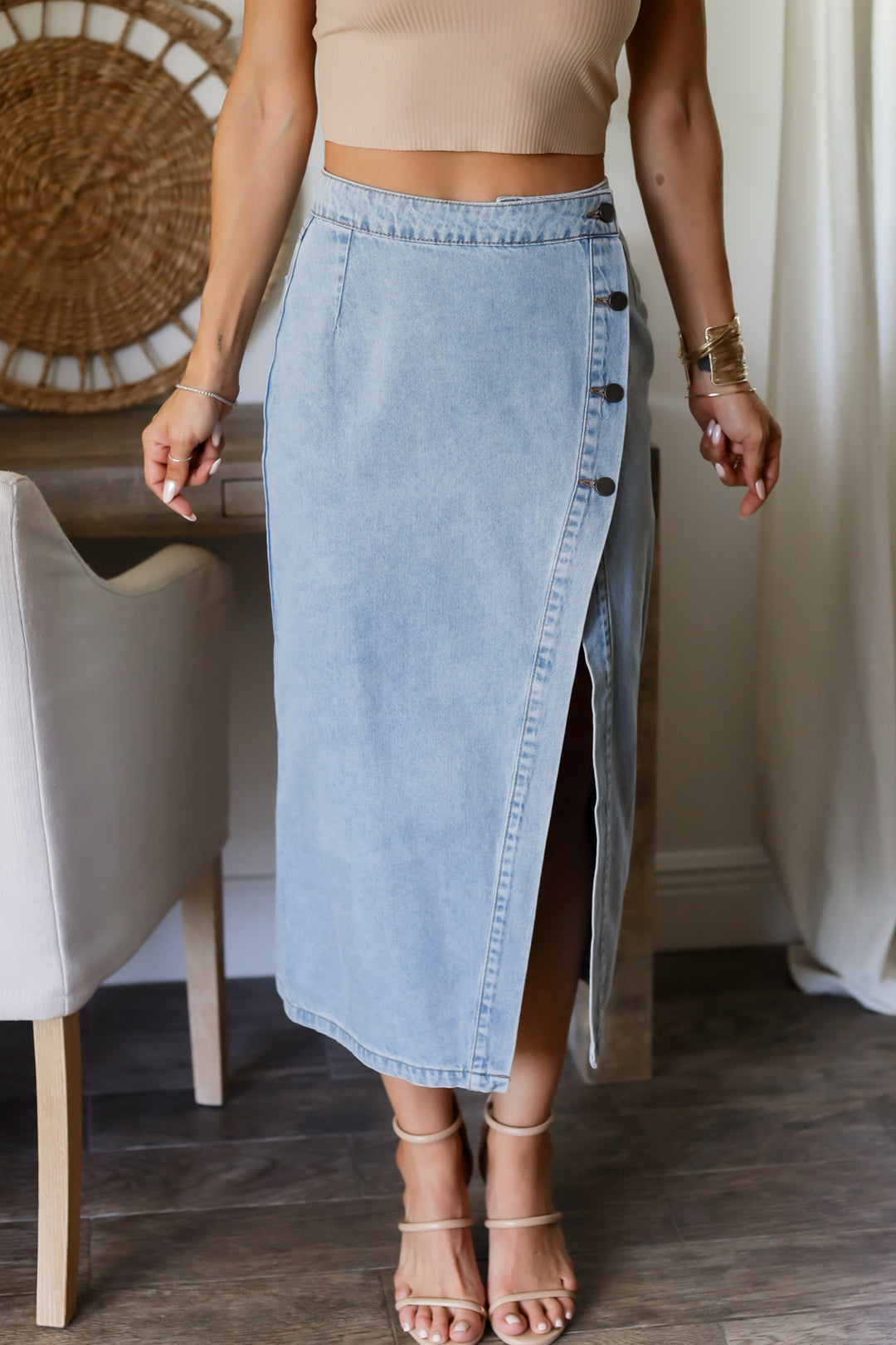 Dakota Denim Jacket & Midi Skirt Set