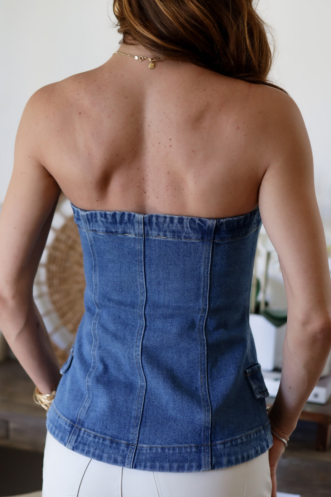 Everly Denim Top