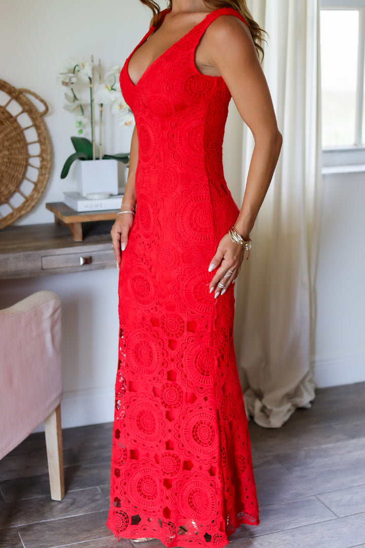 Amora Crochet Maxi Dress- 3 Colors