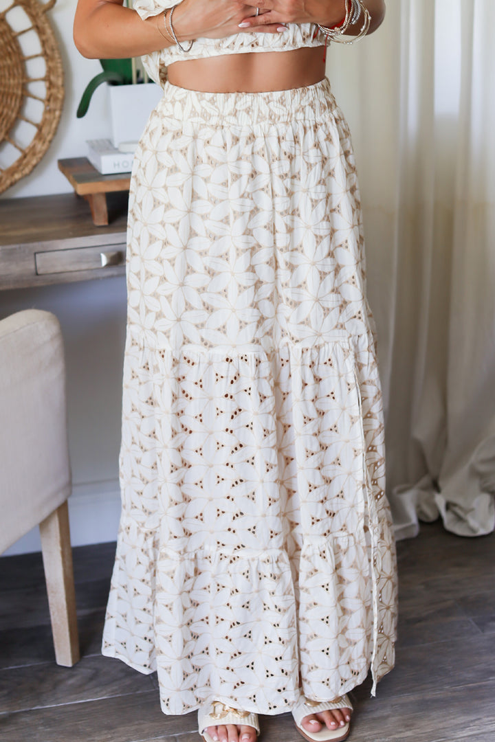 Paloma Eyelet Maxi Skirt