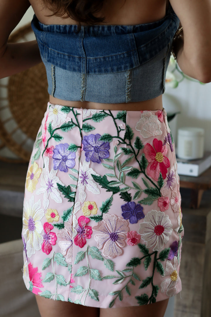 Camille Embroidered Skirt