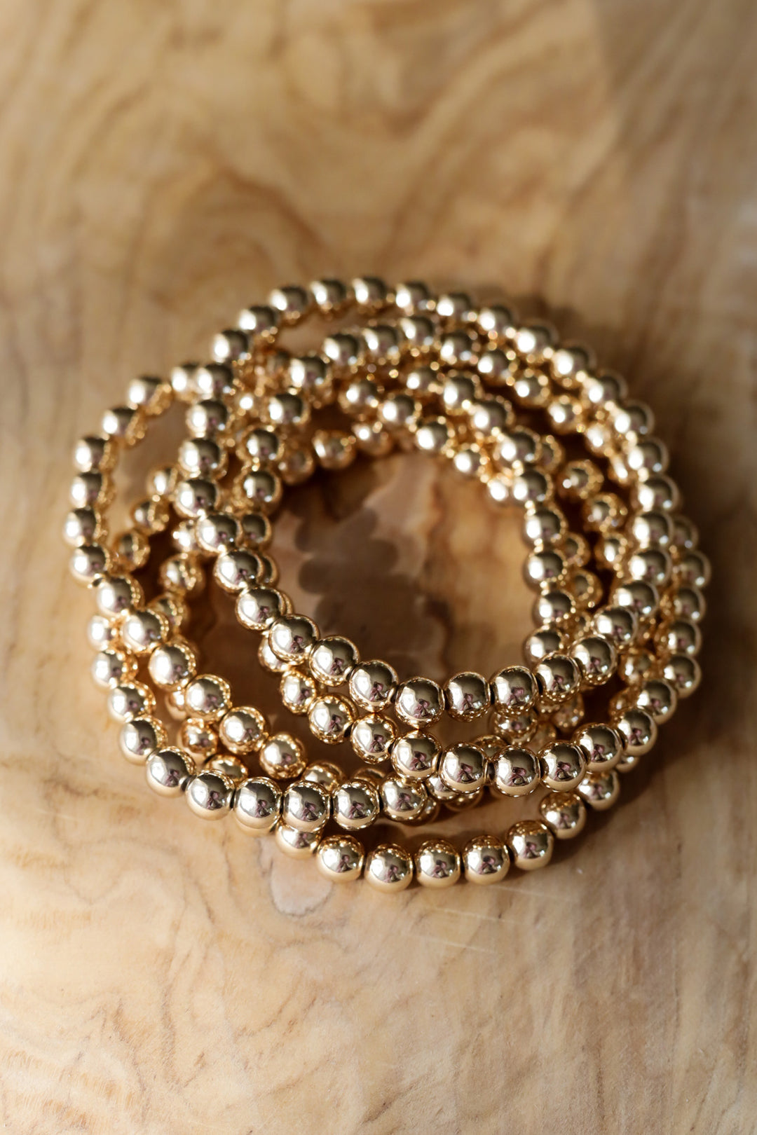 Amelia Gold Bead Bracelet Set