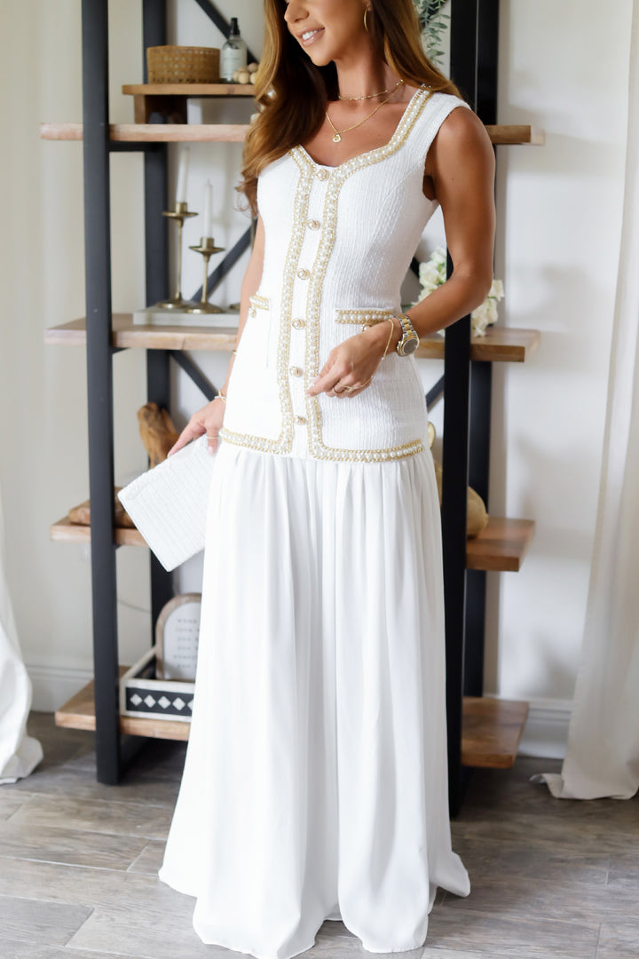 Emilia Tweed Maxi Dress