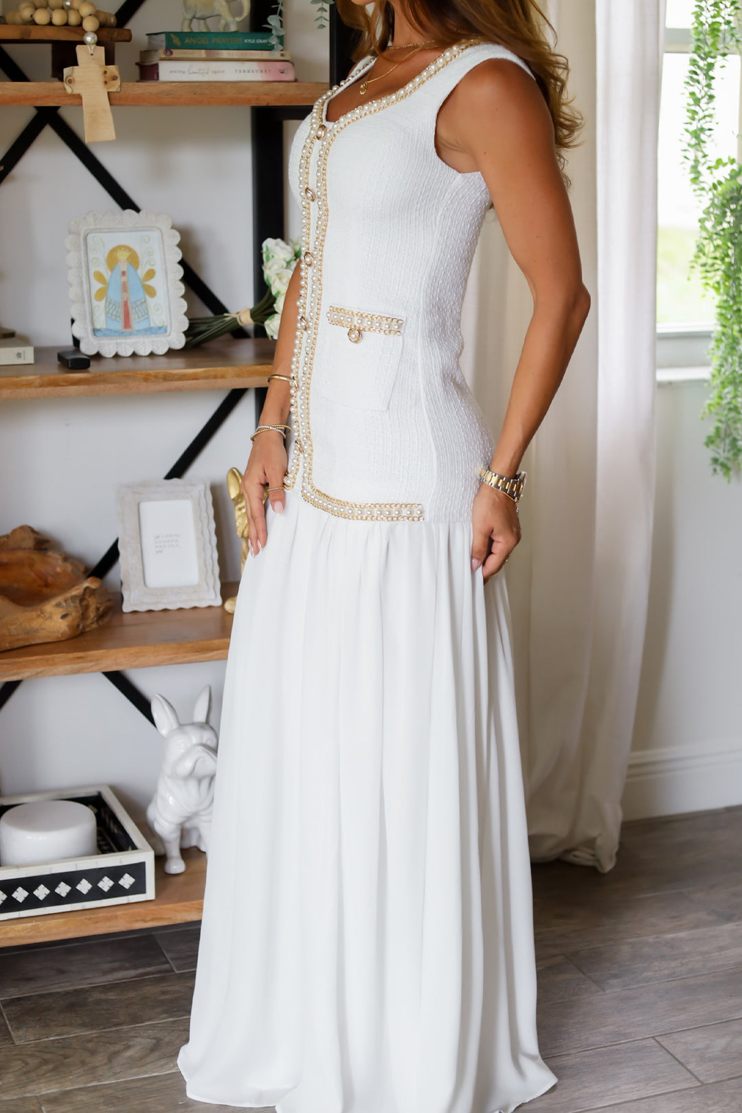 Emilia Tweed Maxi Dress