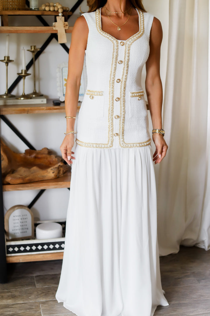 Emilia Tweed Maxi Dress