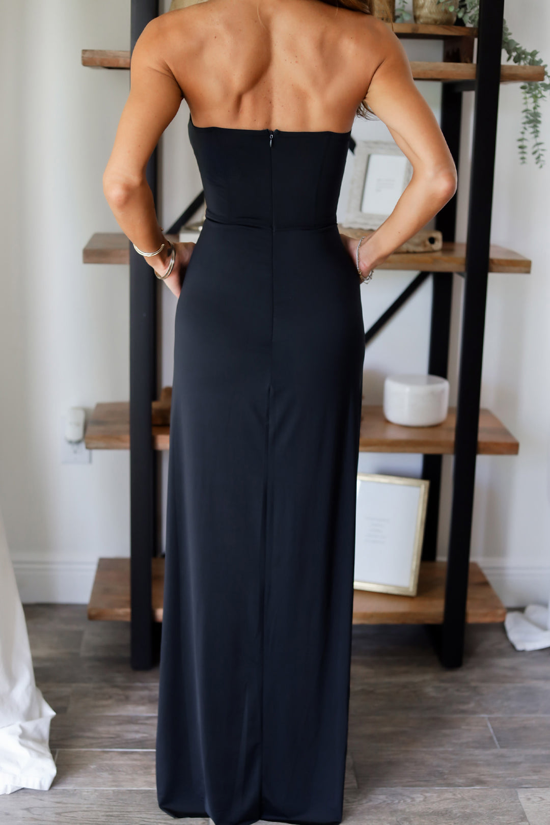 Violet Bustier Gown - Black
