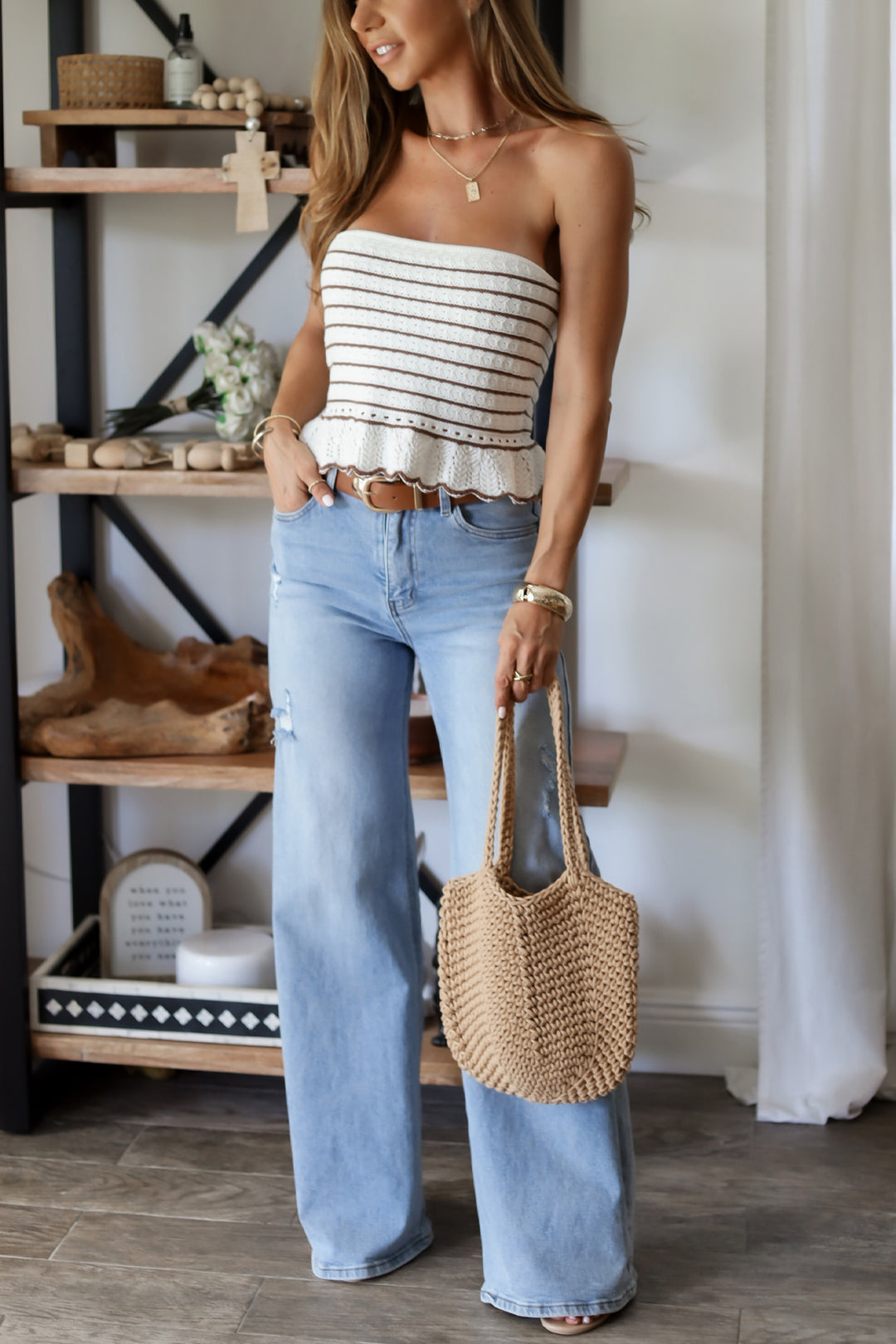 Emi Knit Peplum Top