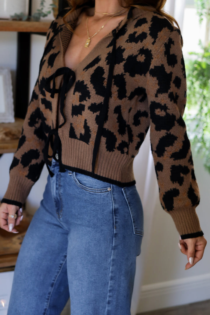 Cindy Leopard Cardi