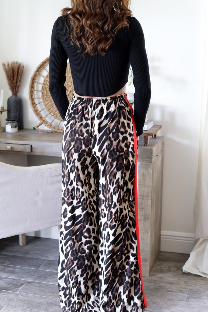 Phoebe Leopard Stripe Pant