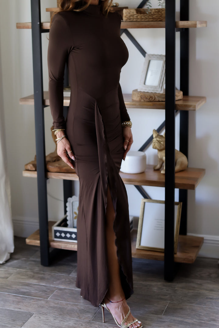 Isabella Mock Neck Gown - 2 Colors