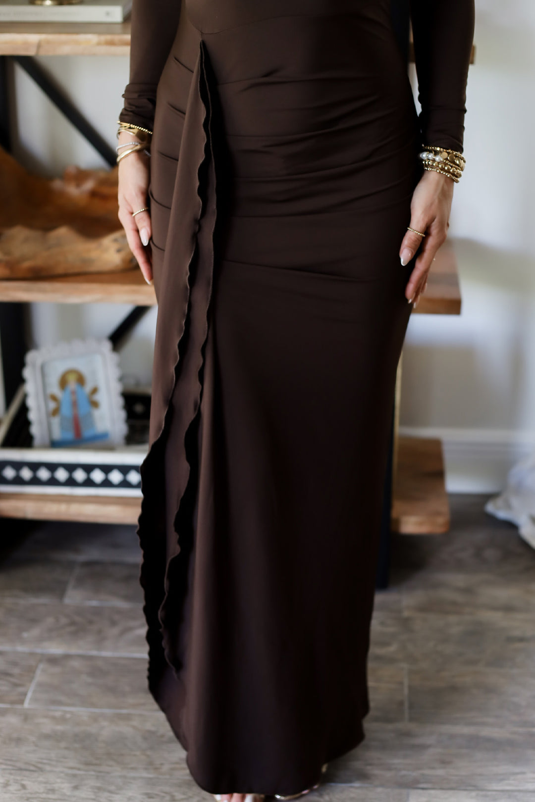 Isabella Mock Neck Gown - 2 Colors