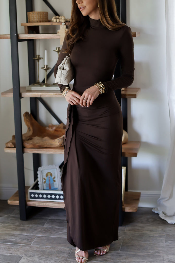 Isabella Mock Neck Gown - 2 Colors