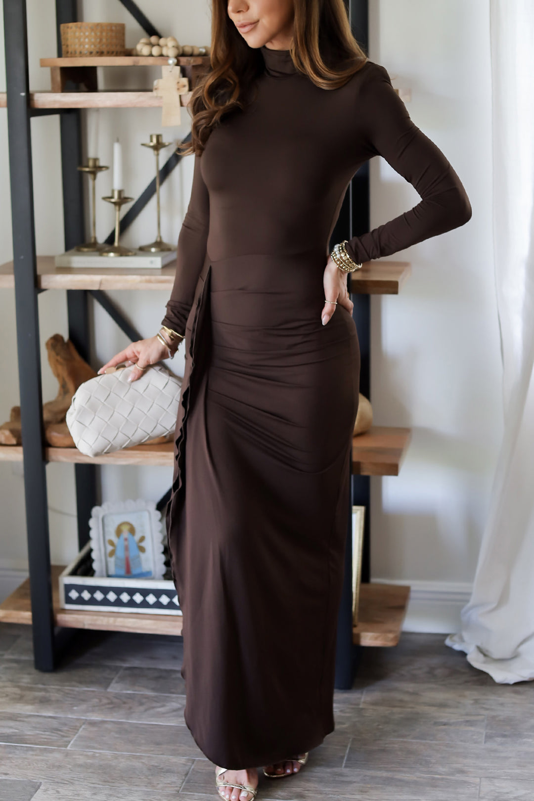 Isabella Mock Neck Gown - 2 Colors