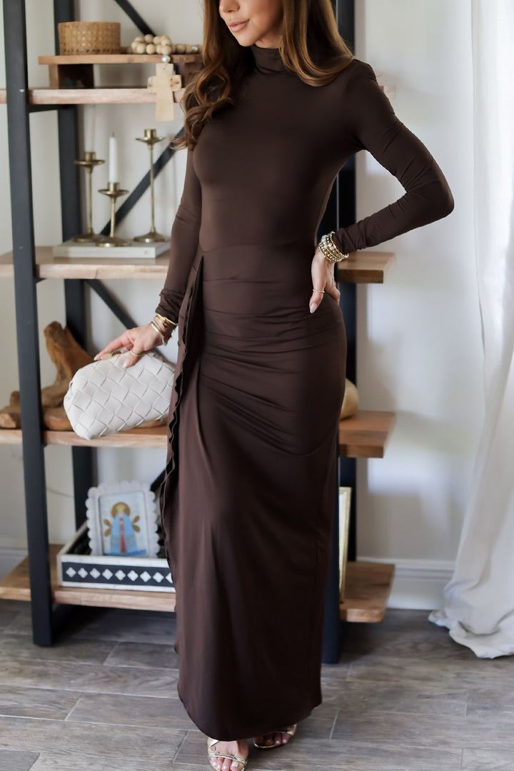 Isabella Mock Neck Gown - 2 Colors