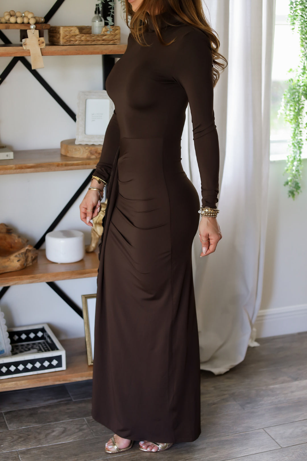 Isabella Mock Neck Gown - 2 Colors