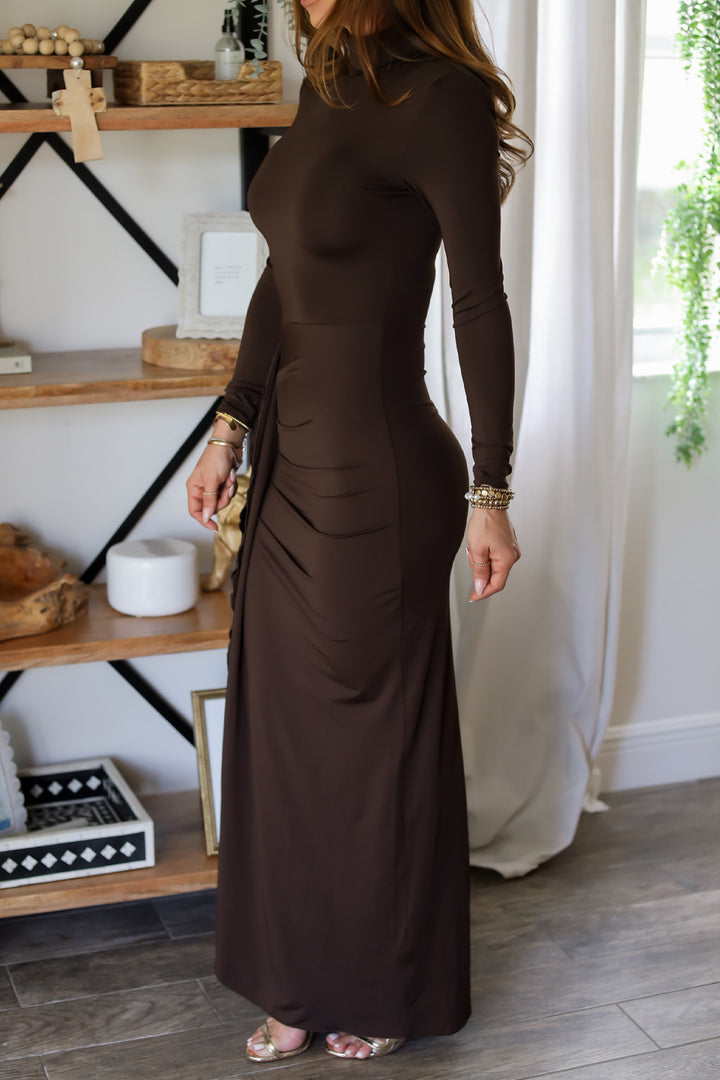 Isabella Mock Neck Gown - 2 Colors