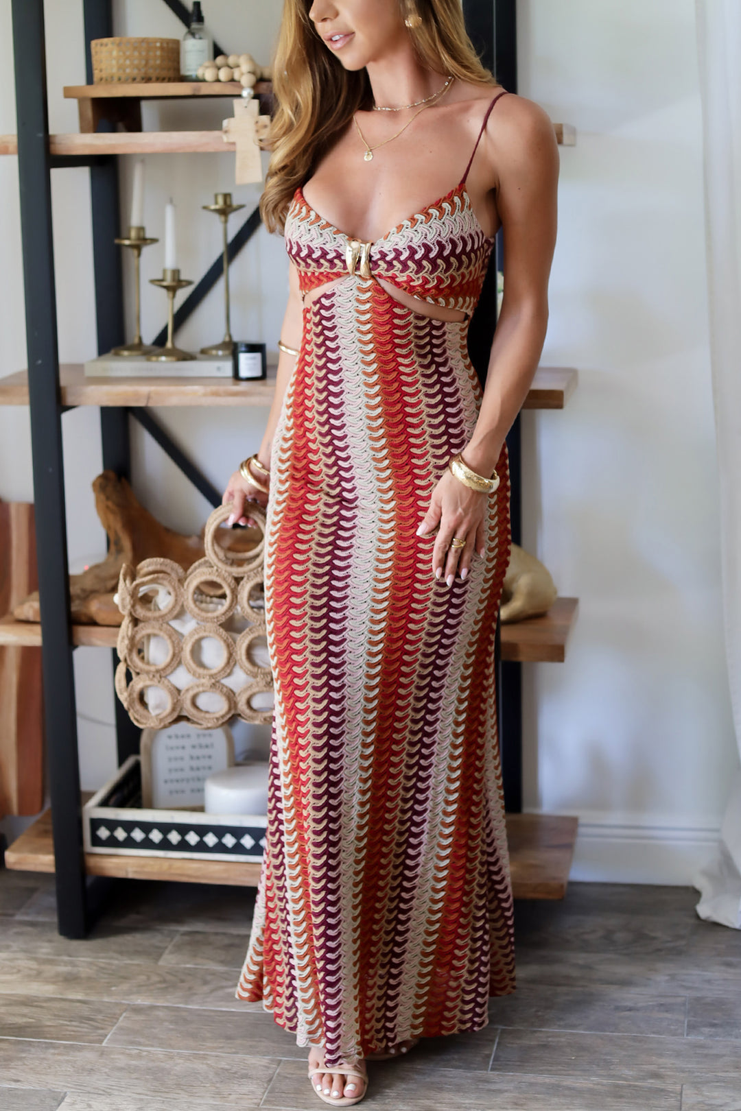 Cabo Crochet Maxi - Brown