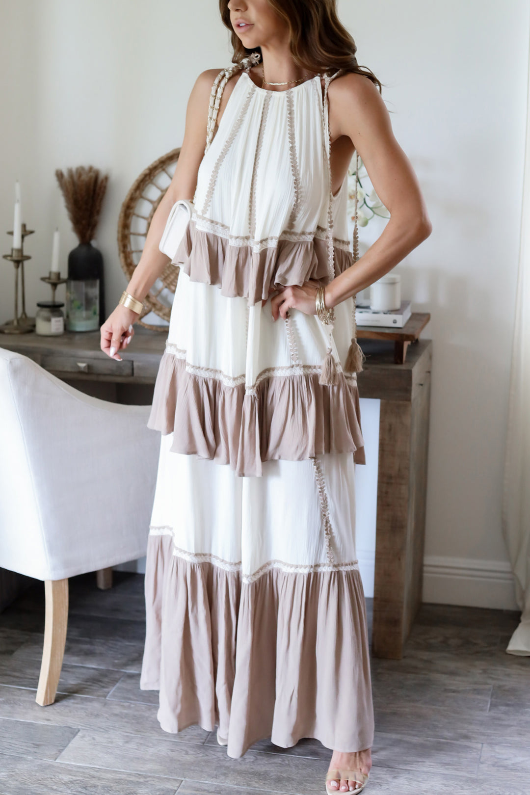 Kailani Maxi Dress - Taupe