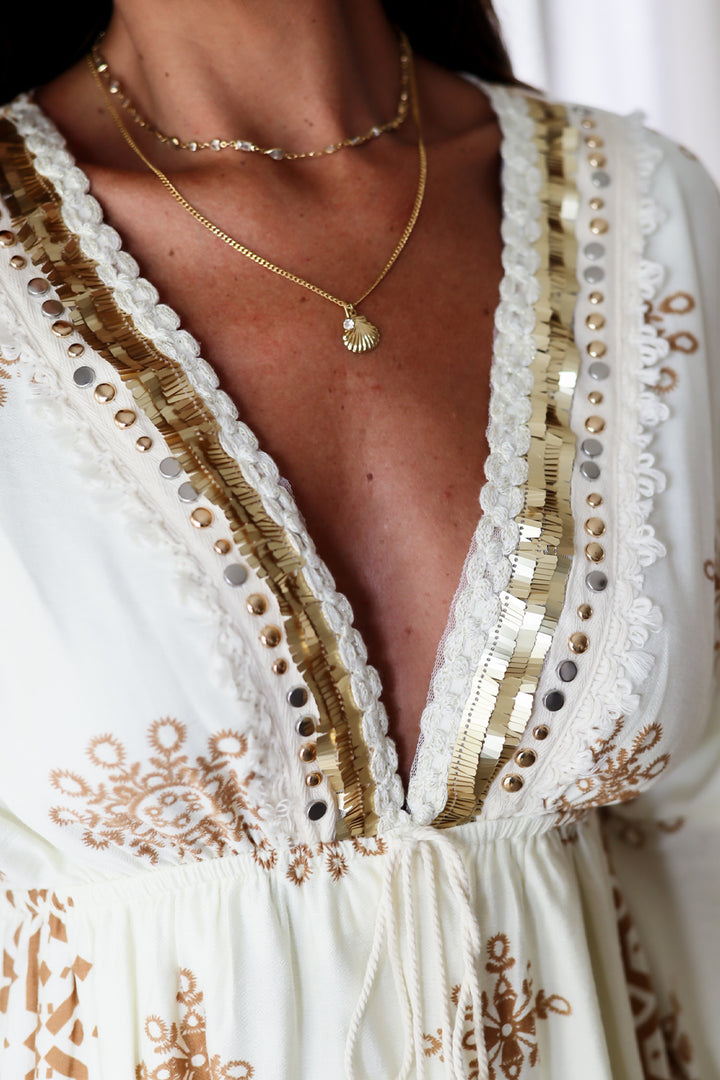 Shell Diamond Necklace