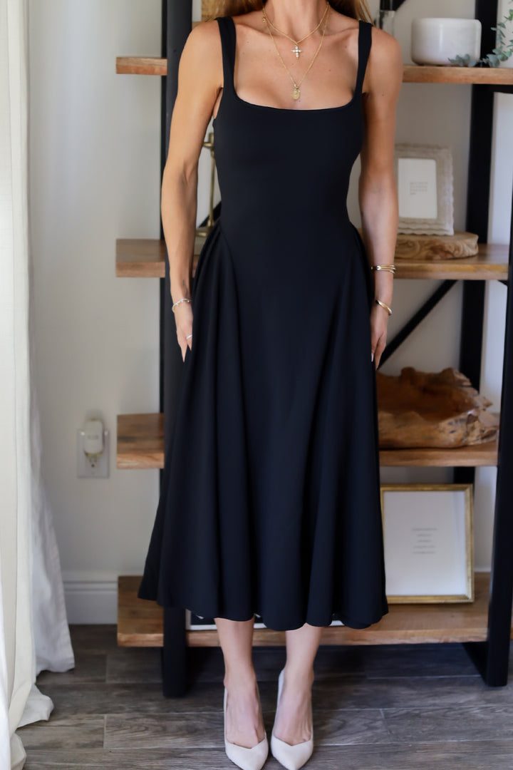 Esme Basque Midi Dress