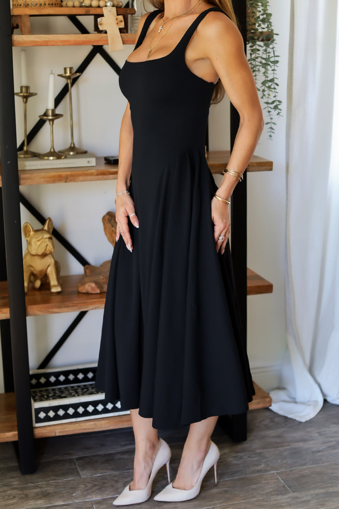 Esme Basque Midi Dress