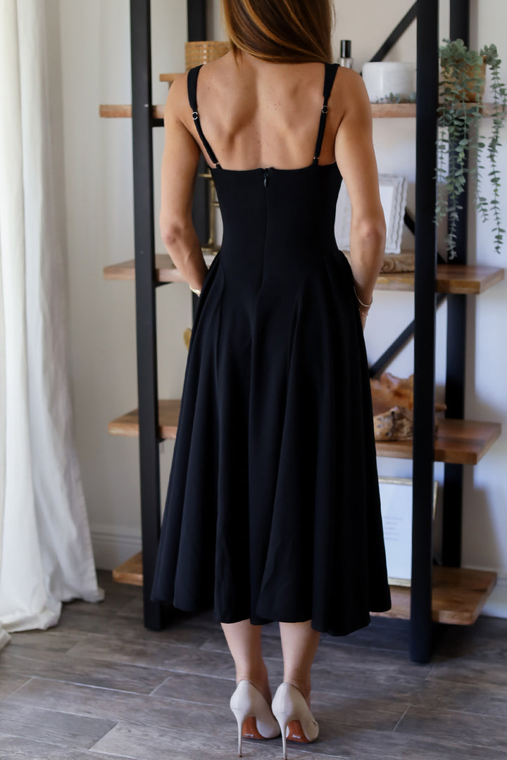 Esme Basque Midi Dress