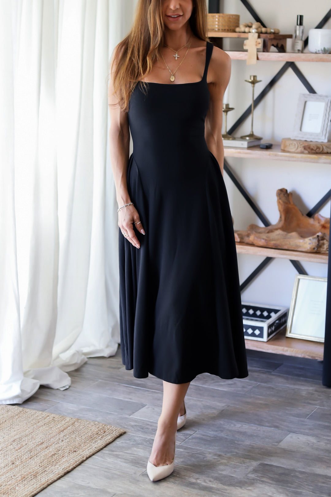 Esme Basque Midi Dress