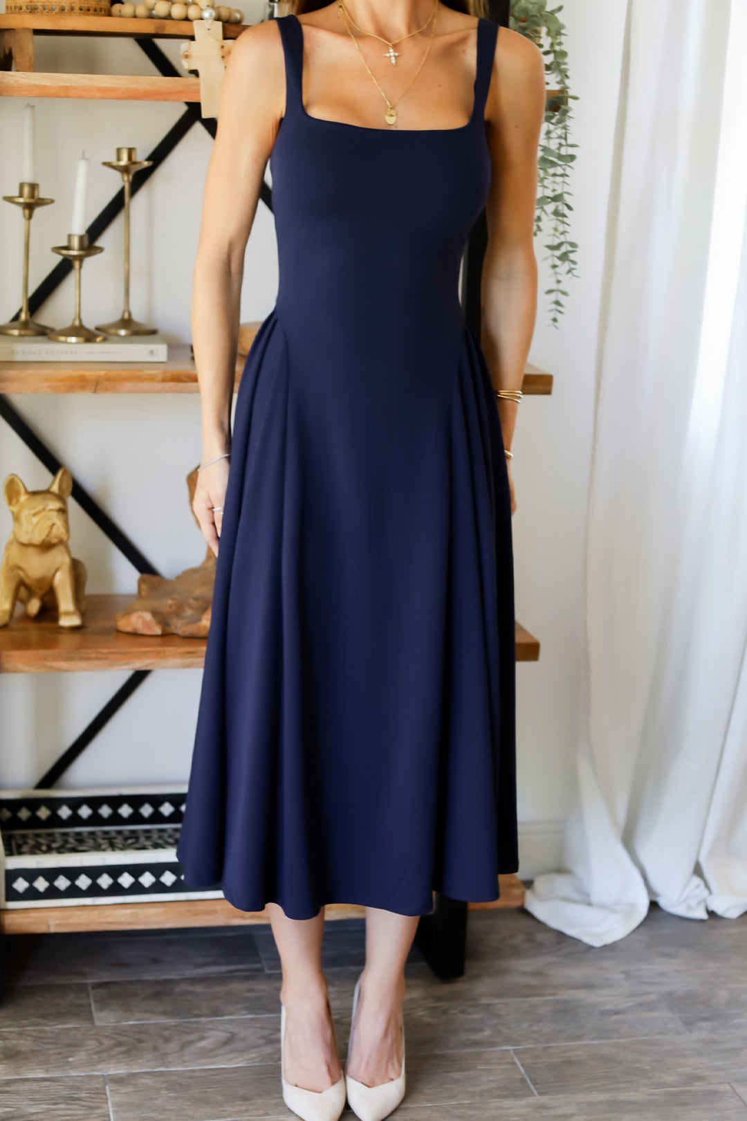 Esme Basque Midi Dress