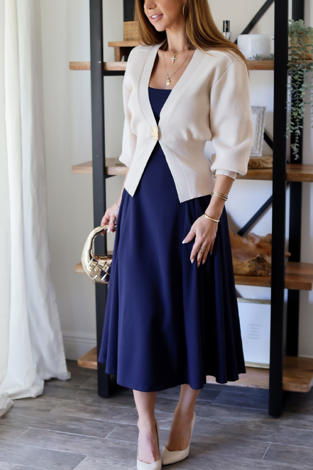 Esme Basque Midi Dress