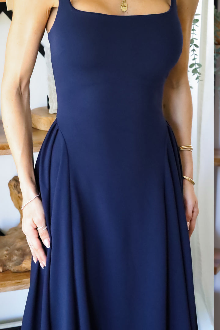 Esme Basque Midi Dress