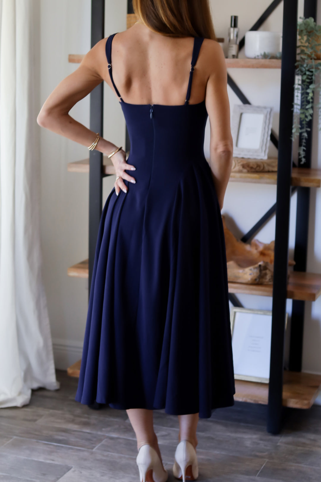 Esme Basque Midi Dress