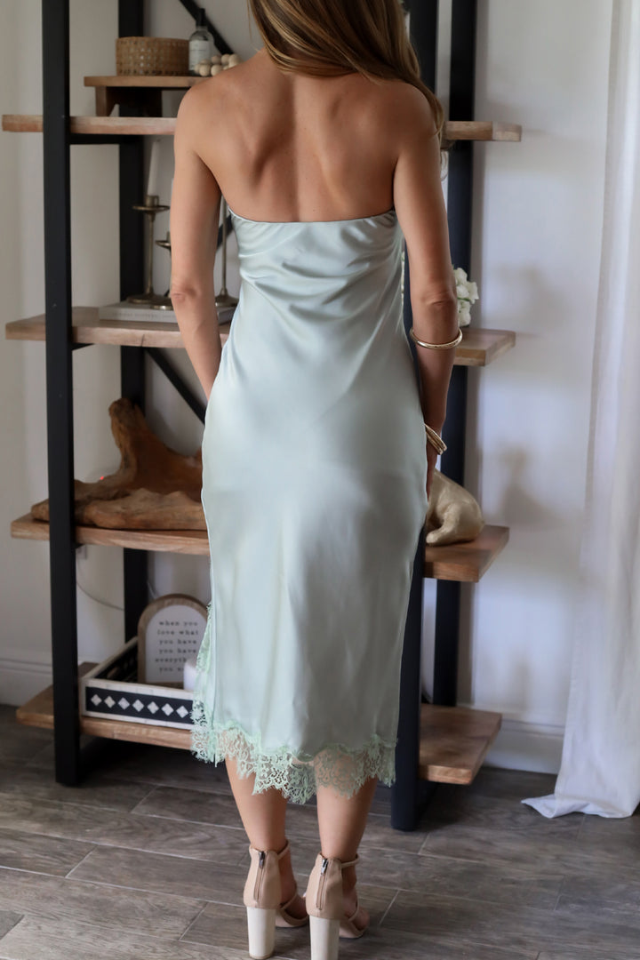 Ina Lace Midi - Light Sage
