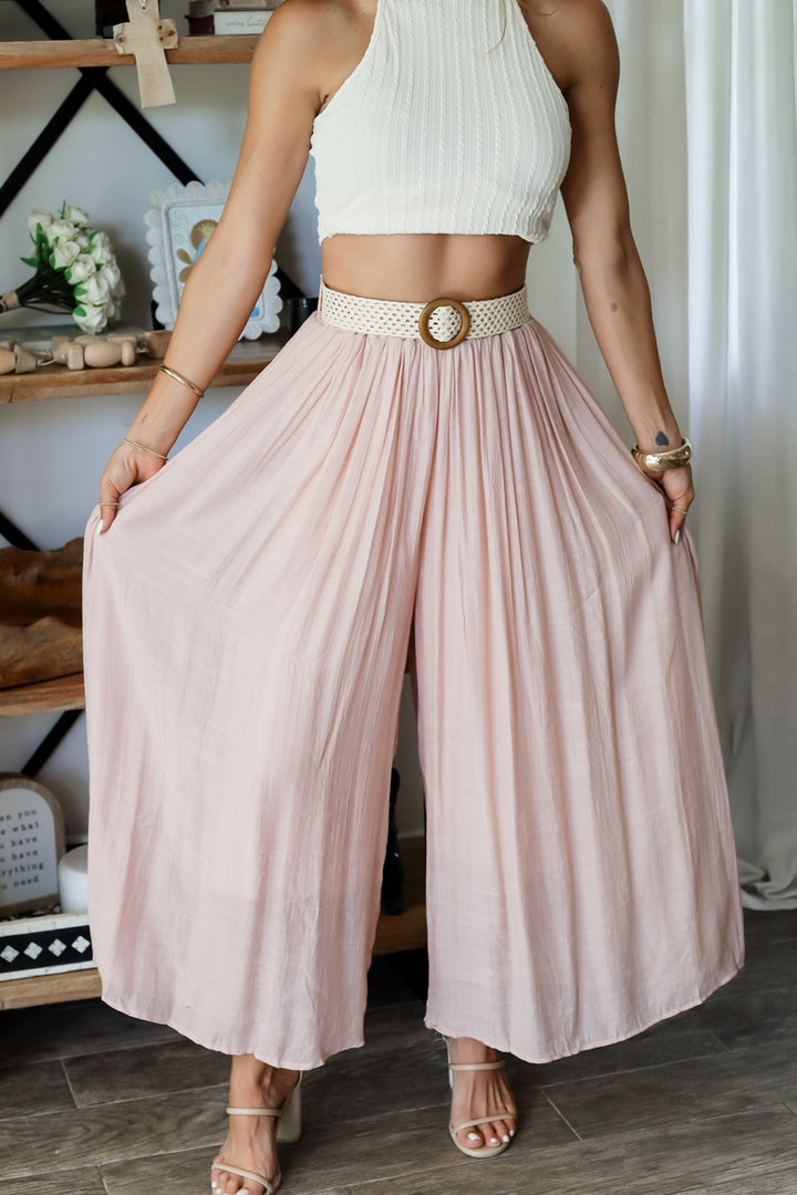 Olivia Cropped Palazzo Pant - 4 colors