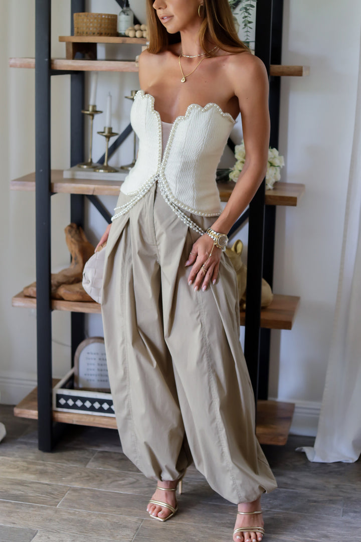 Celestine Tweed Corset Top