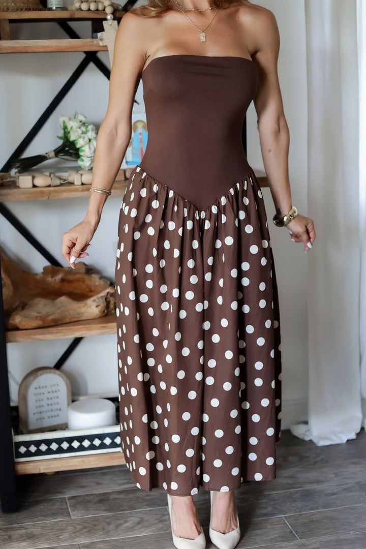 Hazel Polka-dot Midi Dress